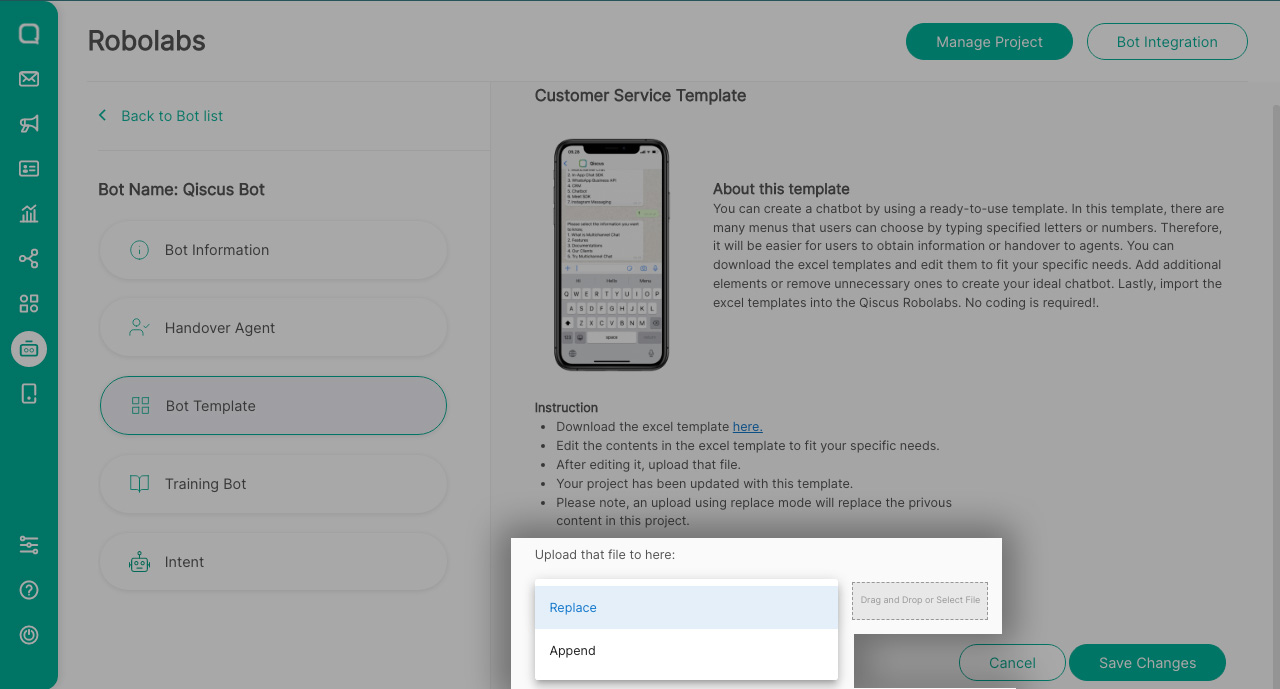 101 Fitur Bot Template di Qiscus Robolabs