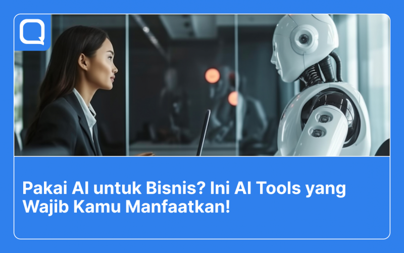 gambaran AI tools bisnis dengan manusia