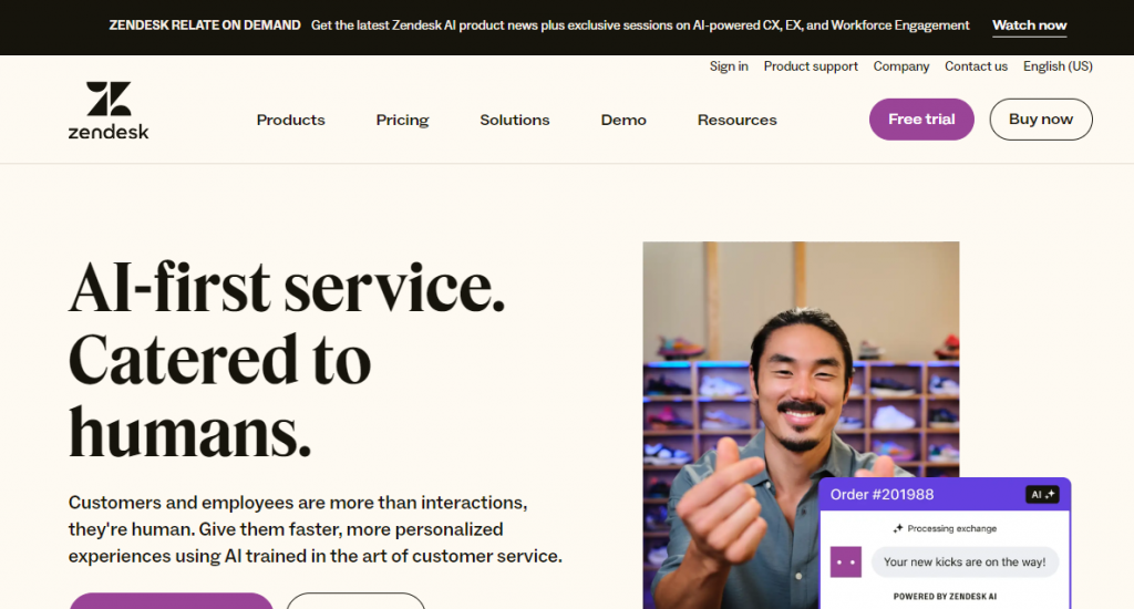 Zendesk aplikasi omnichannel.