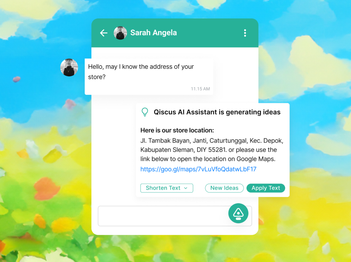 AI customer service with AI-based answers