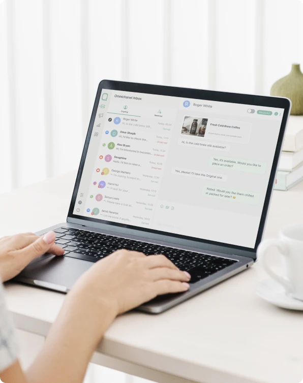 Qiscus Omnichannel dashboard with a call in progress