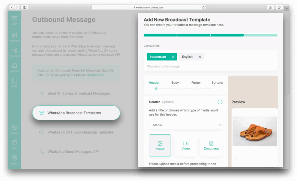 Broadcast messaging.