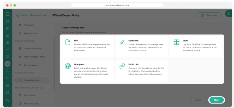 knowledge base update.